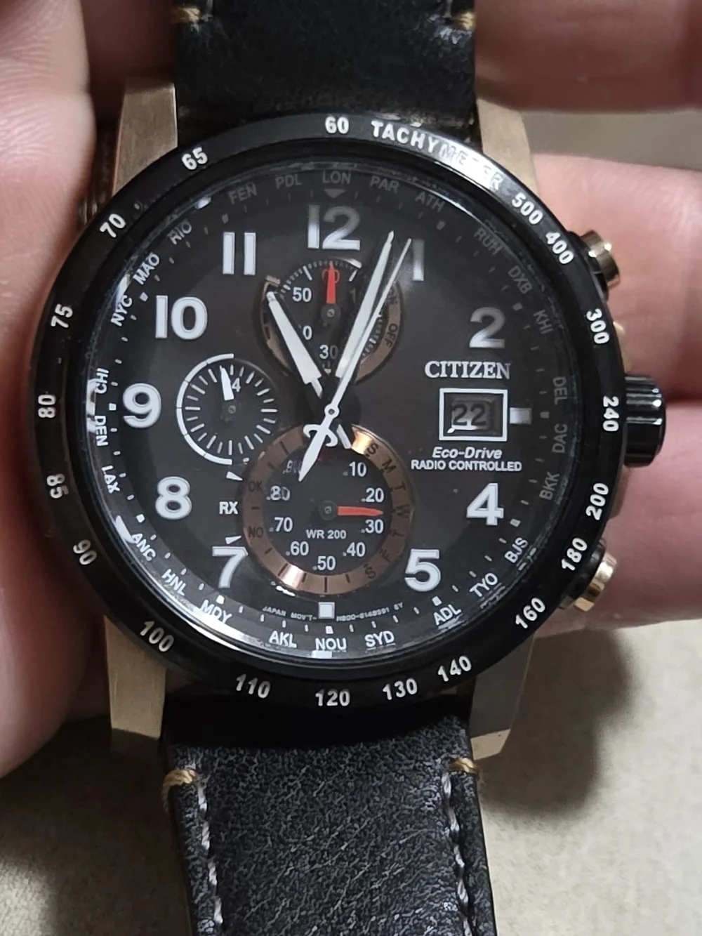 Citizen Eco Drive Radio Solar Watch AT8126-02E Used
